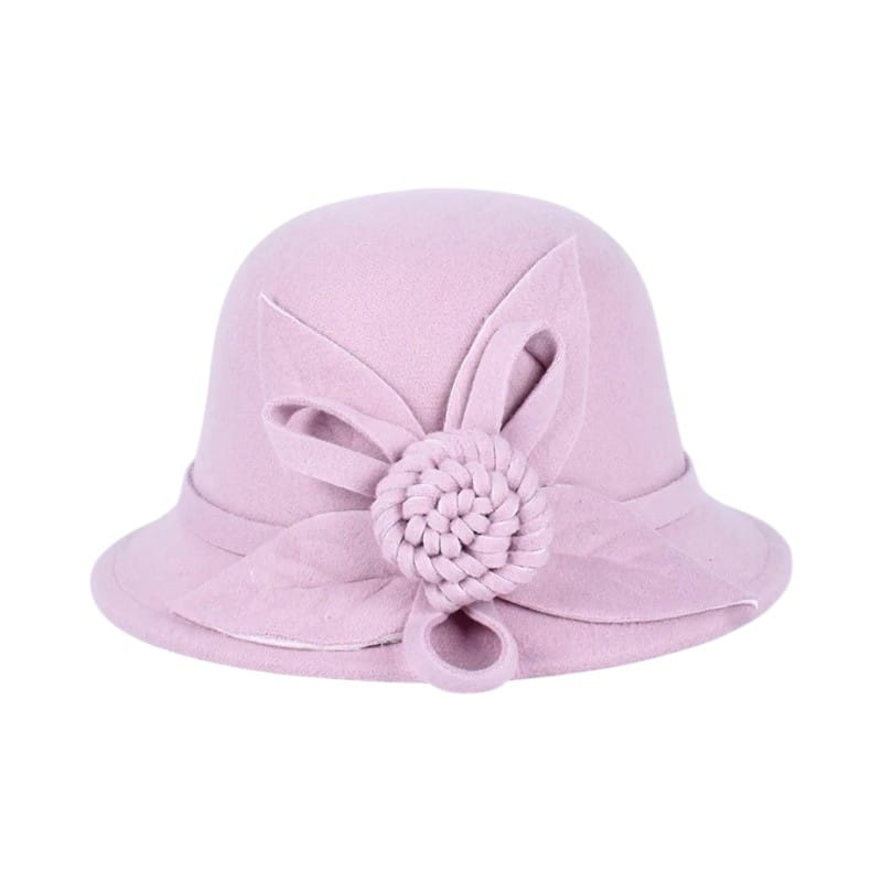 Le Comptoir du Chapeau Rose / 56-58 cm Chapeau Bowler Église Femme Fleur Vintage