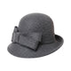 Le Comptoir du Chapeau Gris Chapeau Cloche Feutre Mariage Nœud