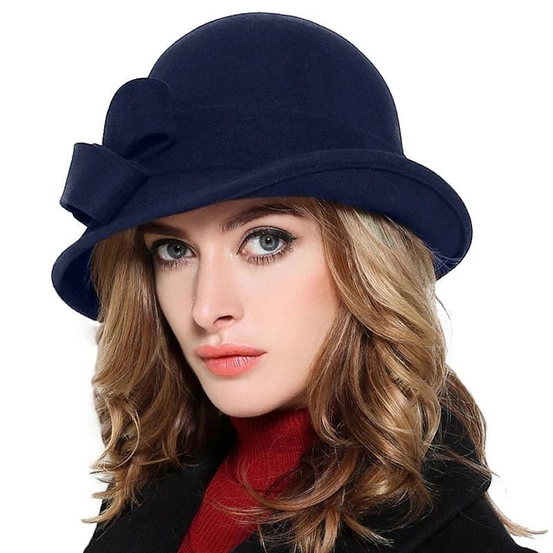 Le Comptoir du Chapeau Chapeau Cloche Feutre Mariage Nœud