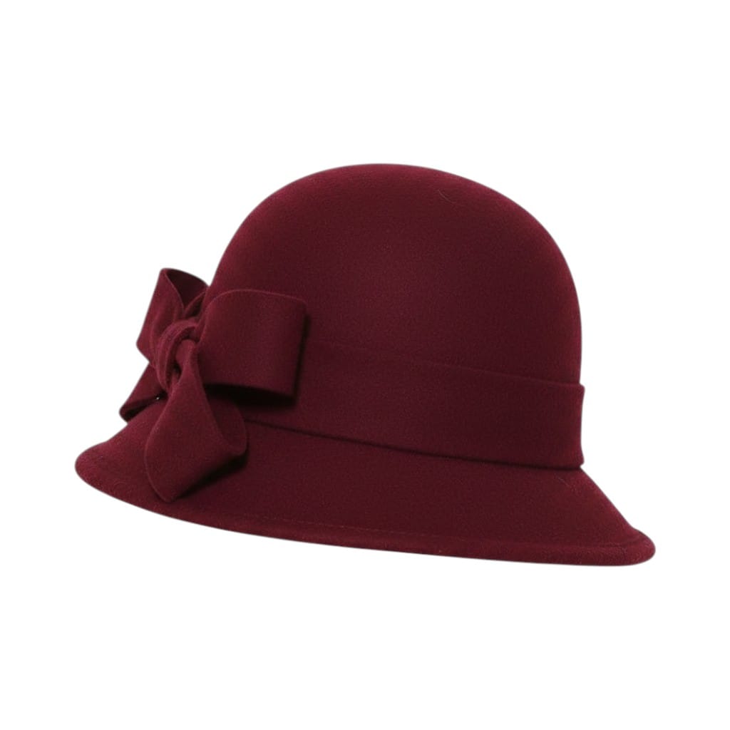 Le Comptoir du Chapeau Bordeaux Chapeau Cloche Feutre Mariage Nœud