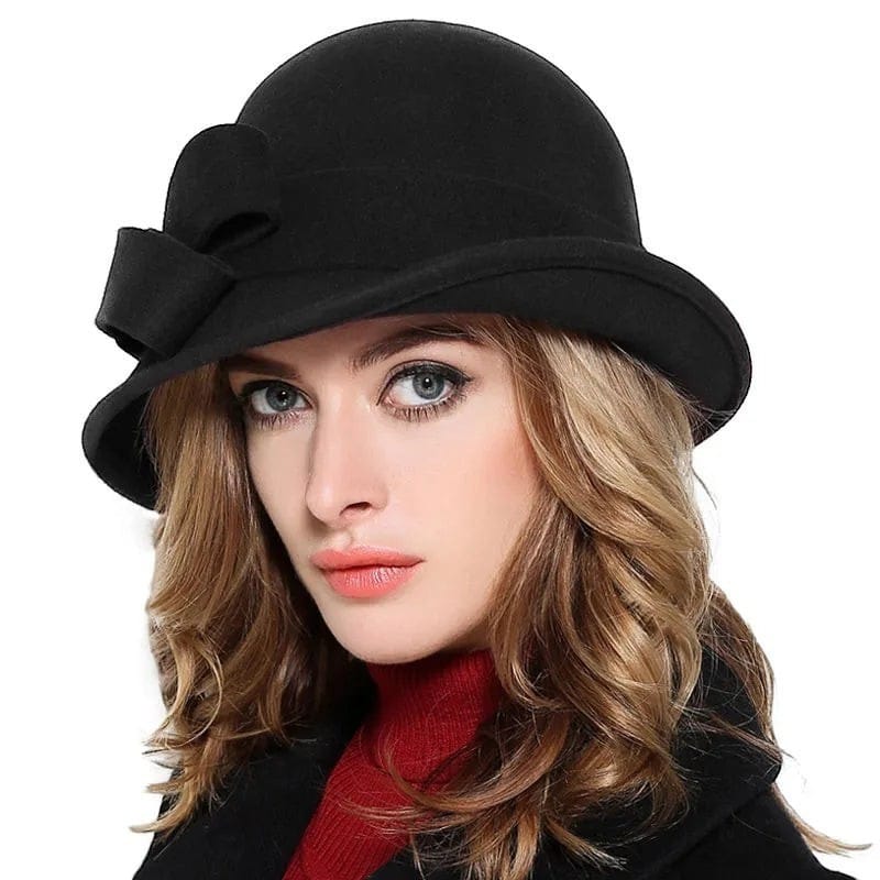 Le Comptoir du Chapeau Chapeau Cloche Feutre Mariage Nœud