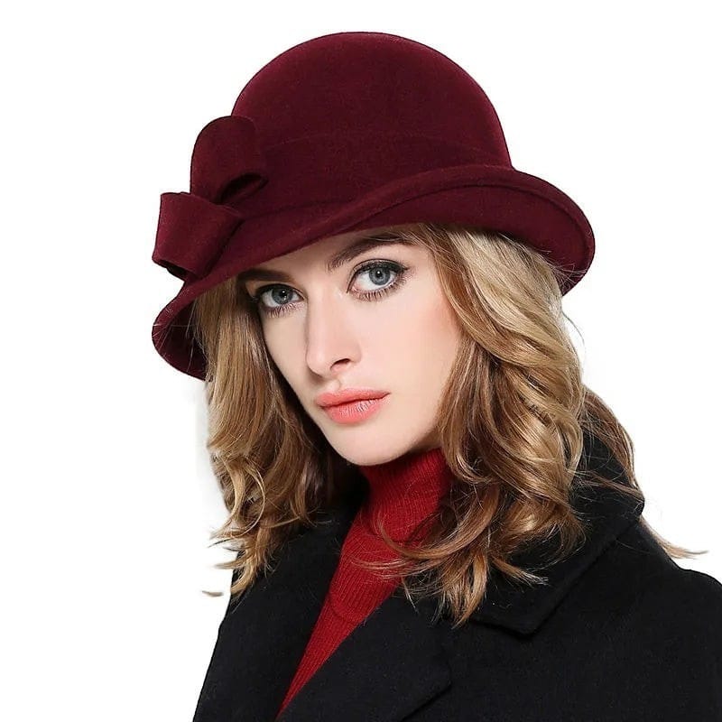 Le Comptoir du Chapeau Chapeau Cloche Feutre Mariage Nœud