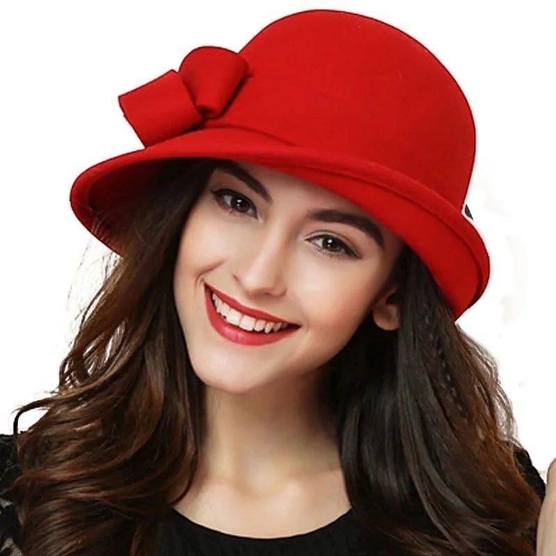 Le Comptoir du Chapeau Chapeau Cloche Feutre Mariage Nœud