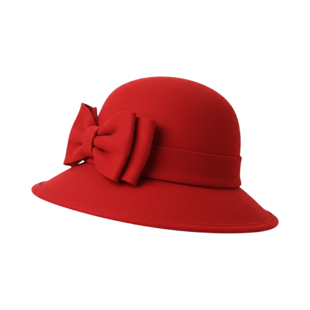 Le Comptoir du Chapeau Rouge Chapeau Cloche Feutre Mariage Nœud