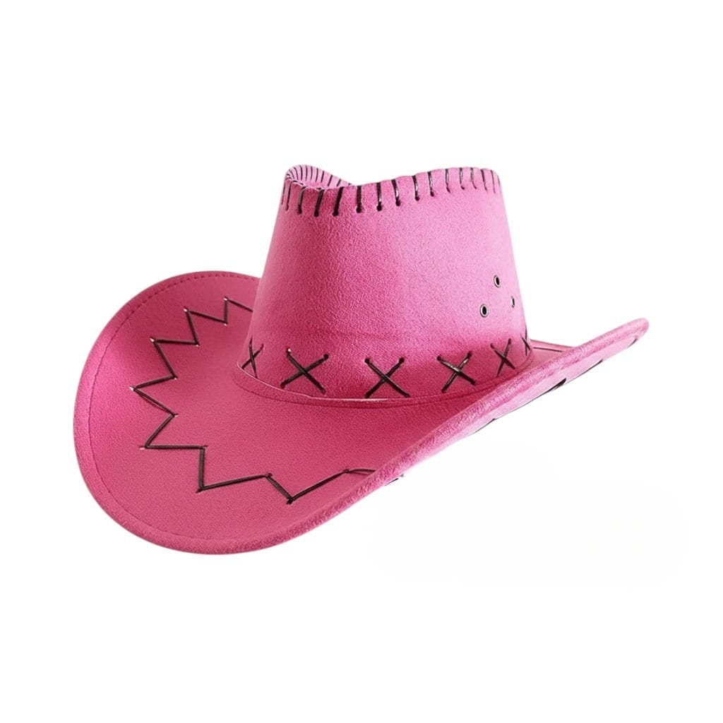 Le Comptoir du Chapeau Rose Bonbon Chapeau Cowboy Bride Décoratif