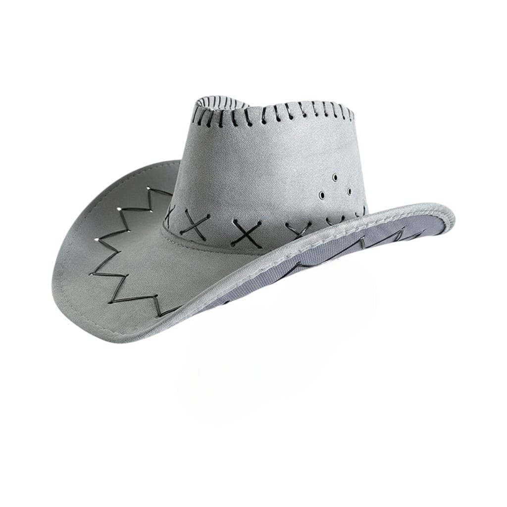 Le Comptoir du Chapeau Gris Foncé Chapeau Cowboy Bride Décoratif