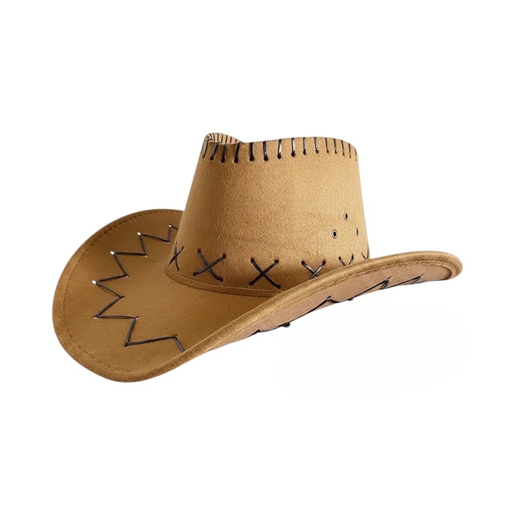Le Comptoir du Chapeau Marron Chapeau Cowboy Bride Décoratif