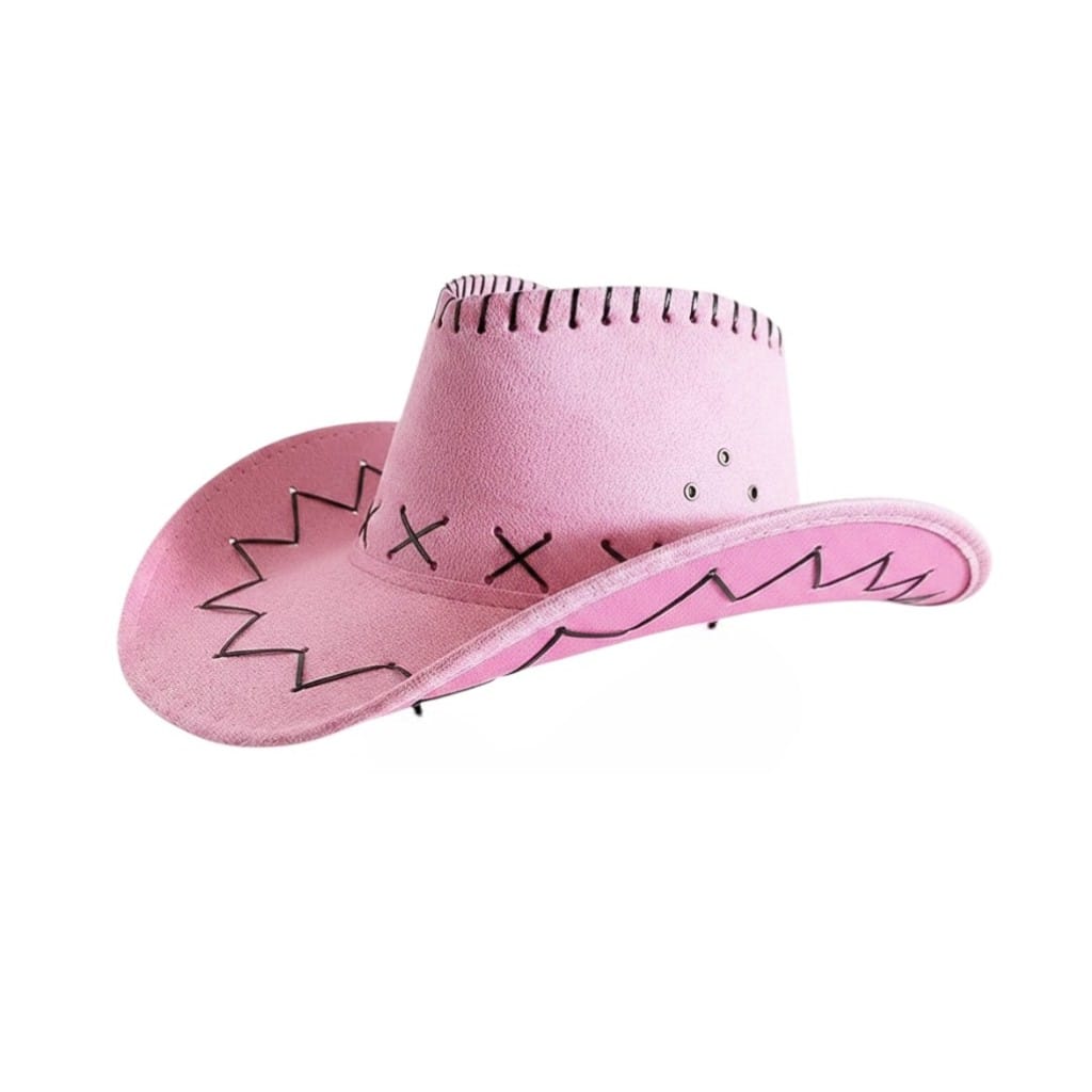 Le Comptoir du Chapeau Rose Chapeau Cowboy Bride Décoratif