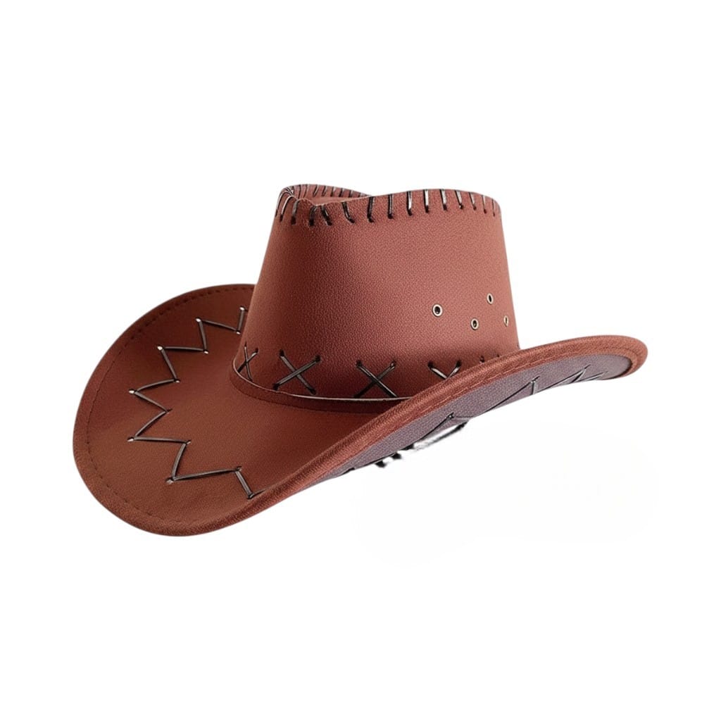 Le Comptoir du Chapeau Acajou Chapeau Cowboy Bride Décoratif