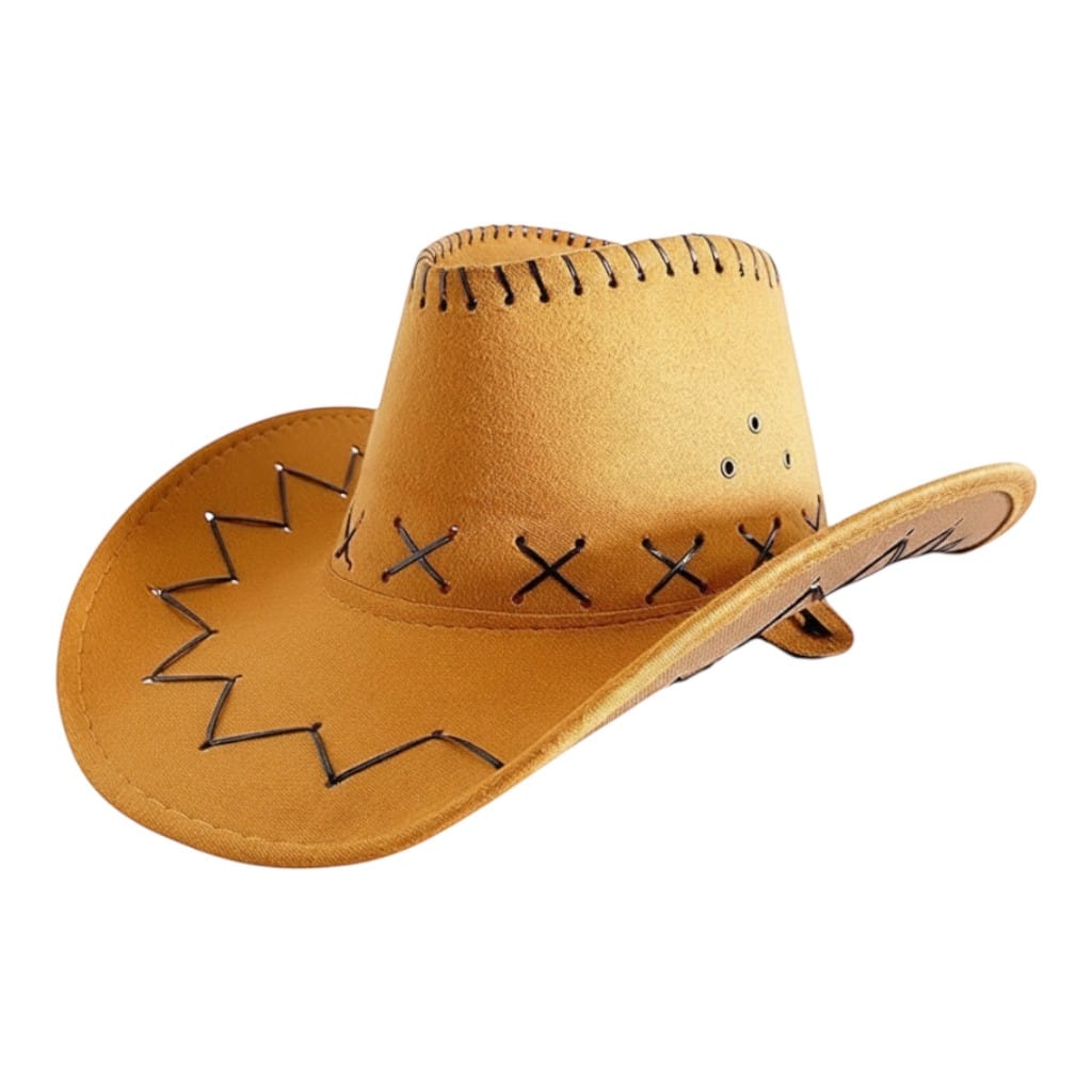 Le Comptoir du Chapeau Orange Chapeau Cowboy Bride Décoratif