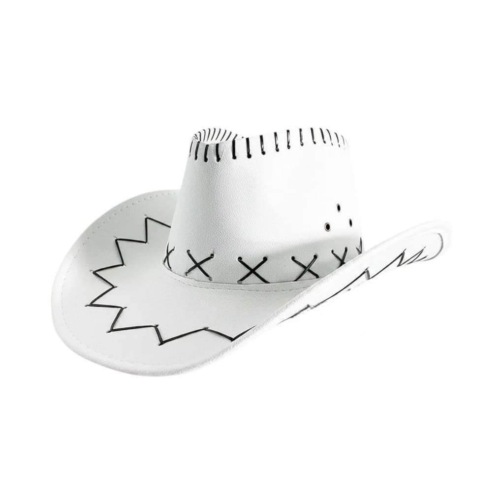 Le Comptoir du Chapeau Blanc Chapeau Cowboy Bride Décoratif