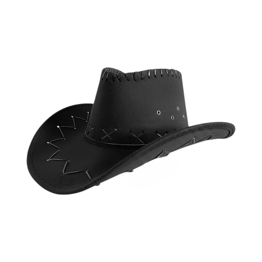 Le Comptoir du Chapeau Noir Chapeau Cowboy Bride Décoratif
