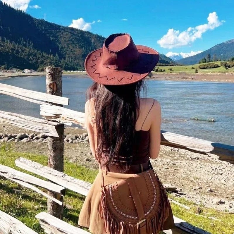 Le Comptoir du Chapeau Chapeau Cowboy Bride Décoratif