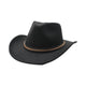 Le Comptoir du Chapeau Noir Chapeau Cowboy Classique Feutre Large Bord