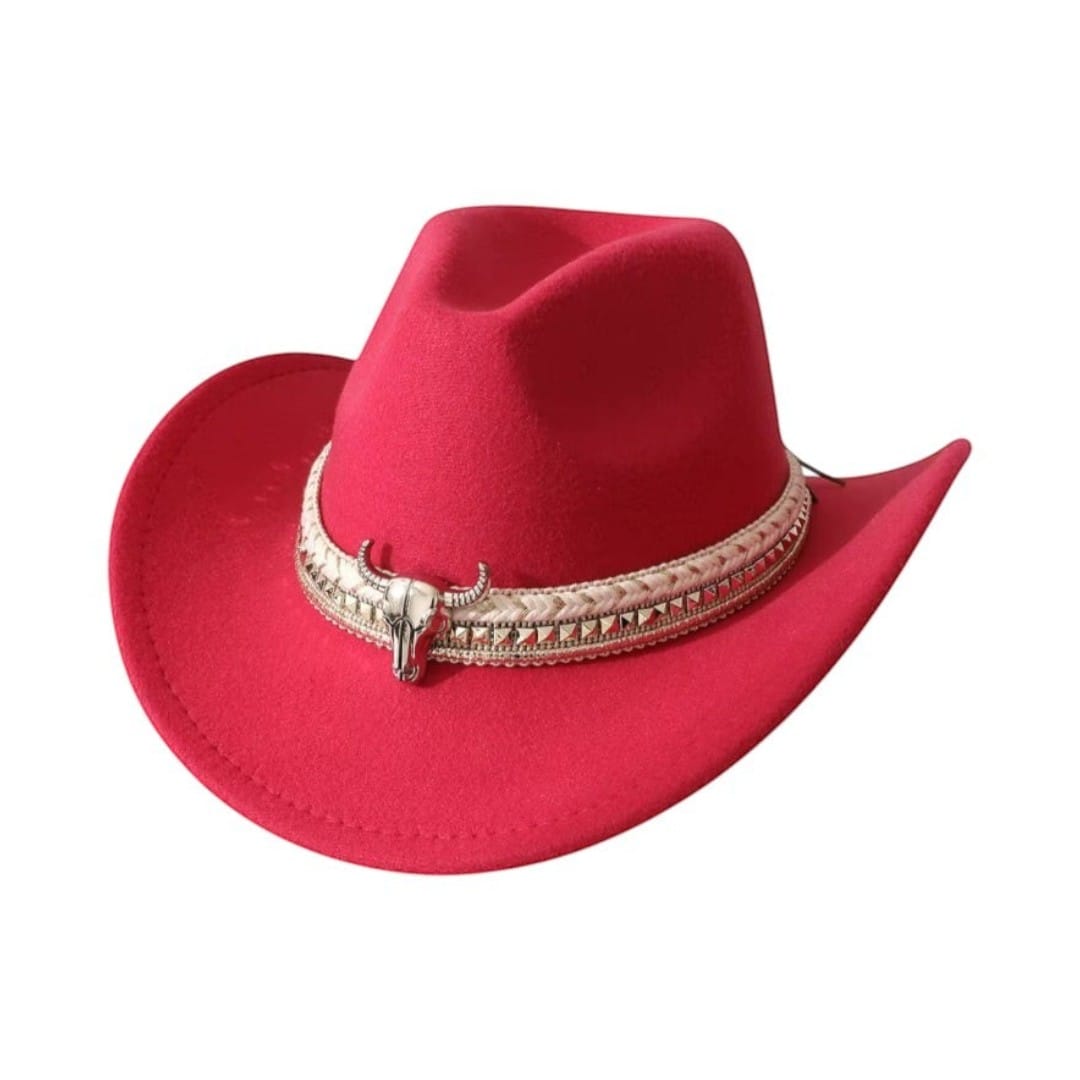 Le Comptoir du Chapeau Rose Chapeau Cowboy en Feutre