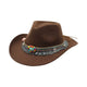 Le Comptoir du Chapeau Marron Foncé Chapeau Cowboy Jazz Classique