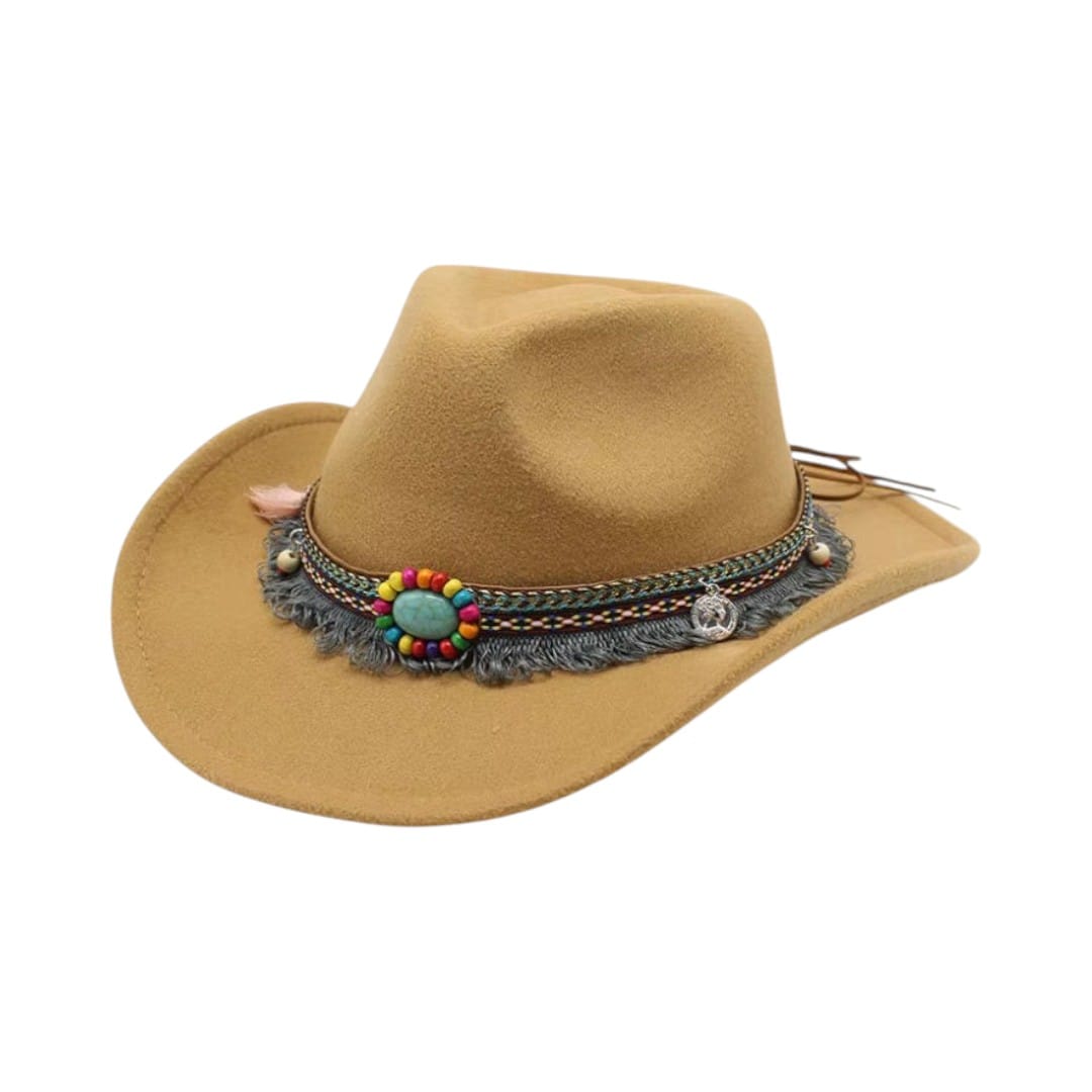 Le Comptoir du Chapeau Marron Clair Chapeau Cowboy Jazz Classique