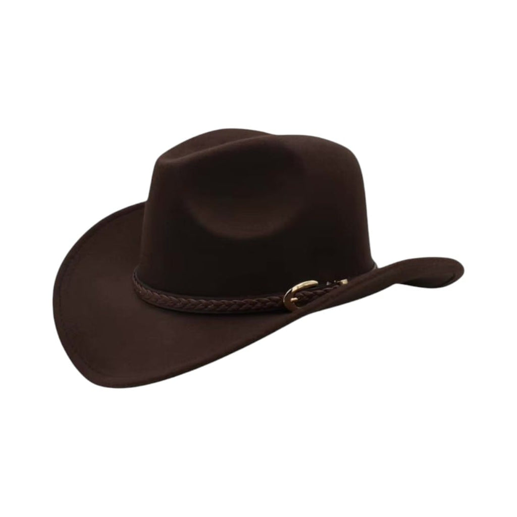 Le Comptoir du Chapeau Marron Chapeau Cowboy Laine Vintage