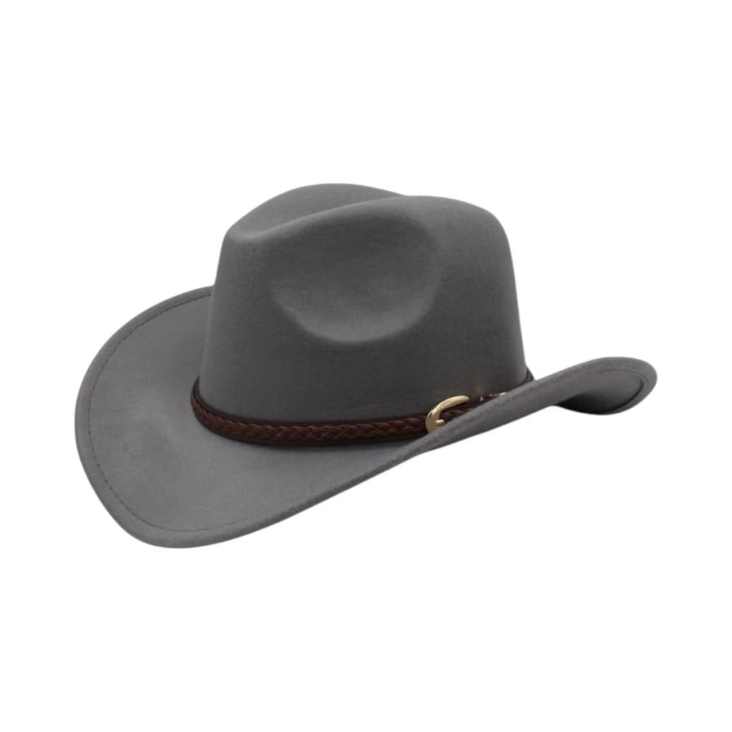 Le Comptoir du Chapeau Gris Chapeau Cowboy Laine Vintage