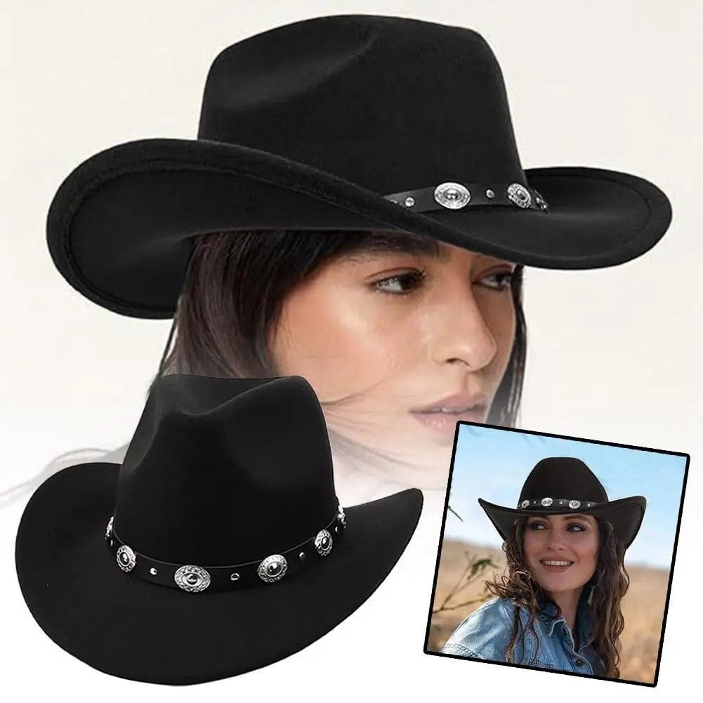 Le Comptoir du Chapeau Noir Chapeau Cowboy Noir Classique