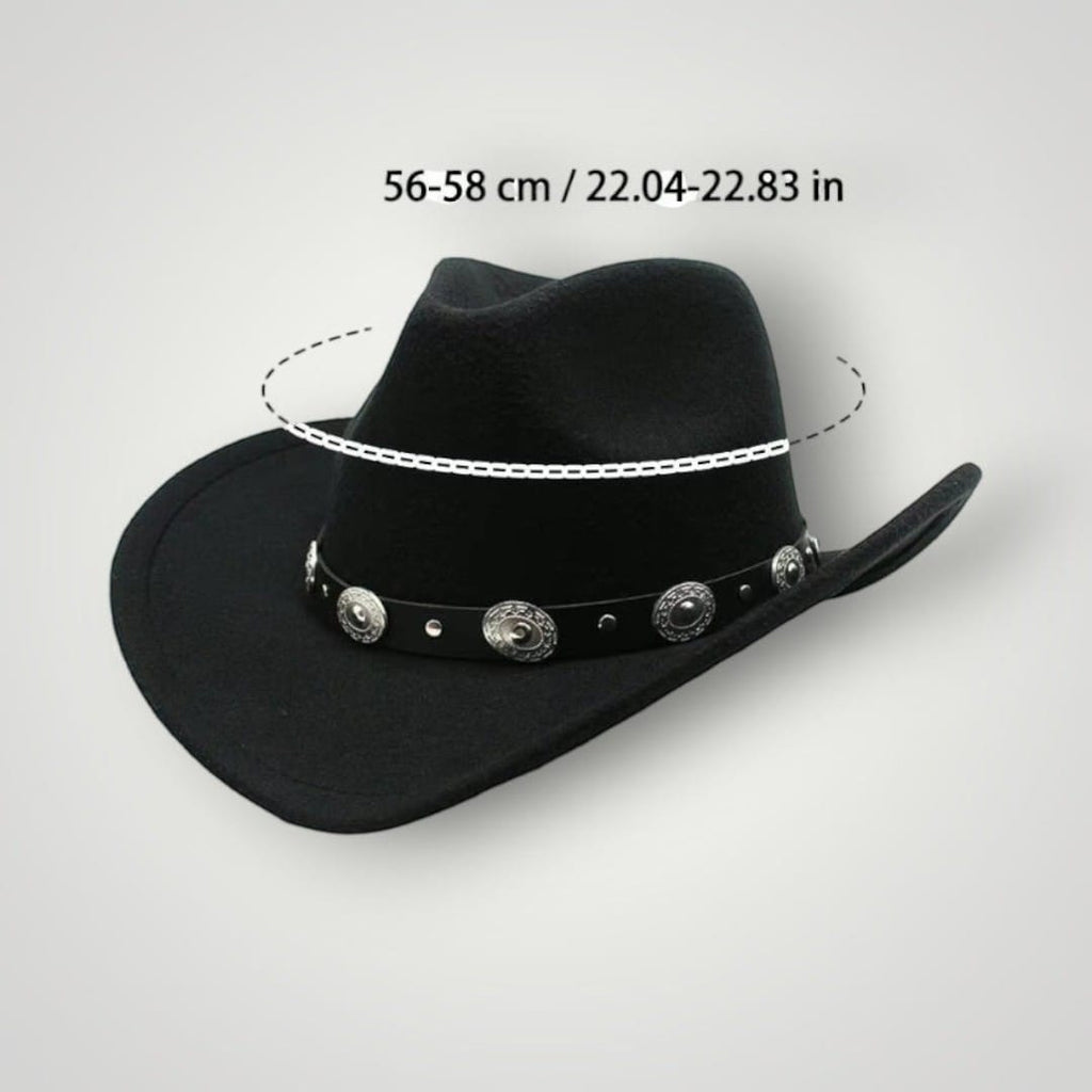 Le Comptoir du Chapeau Noir Chapeau Cowboy Noir Classique