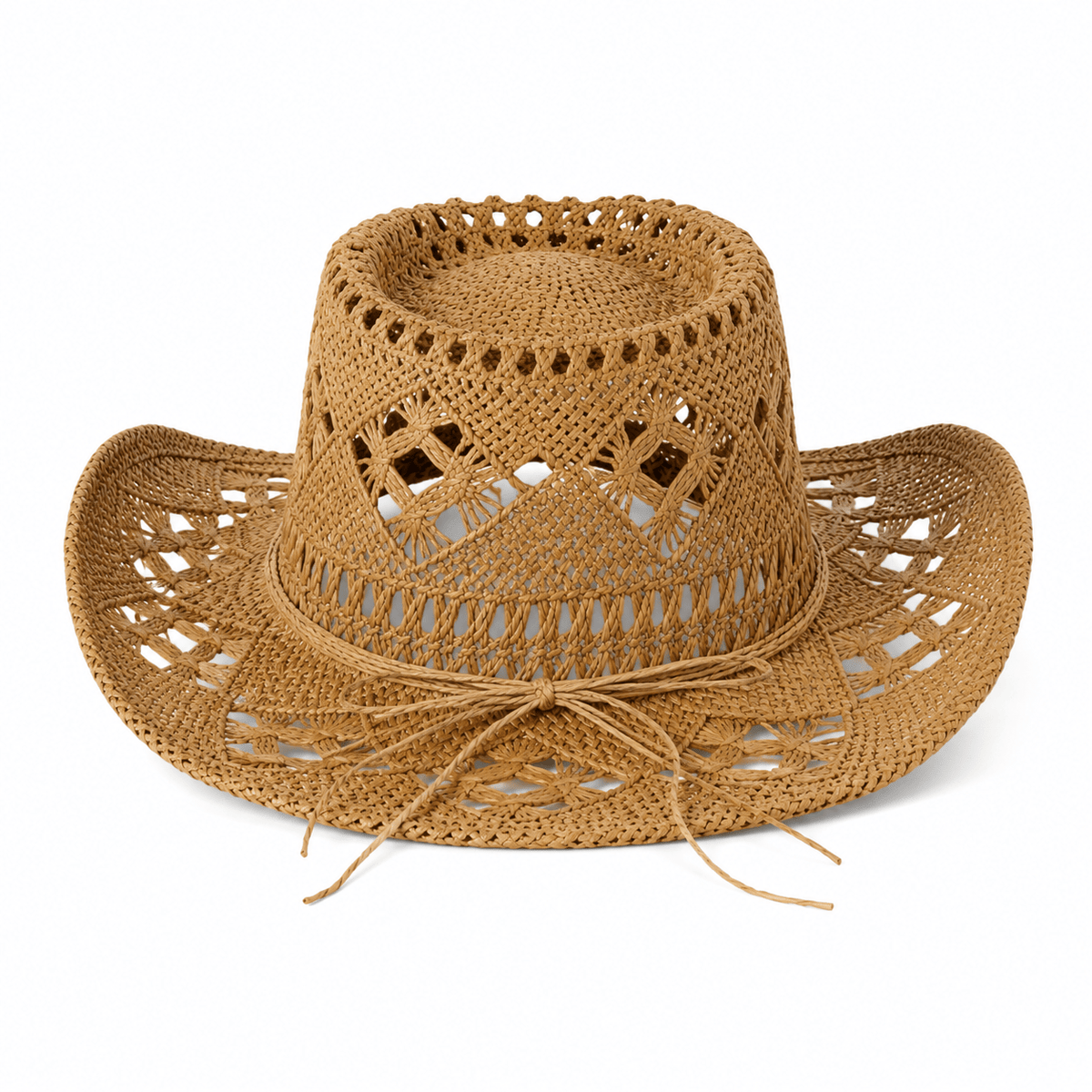 Le Comptoir du Chapeau Chapeau Cowboy Paille Ajourée