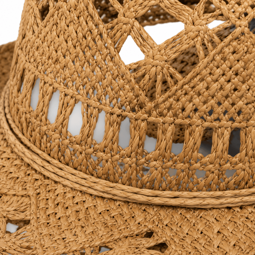 Le Comptoir du Chapeau Chapeau Cowboy Paille Ajourée