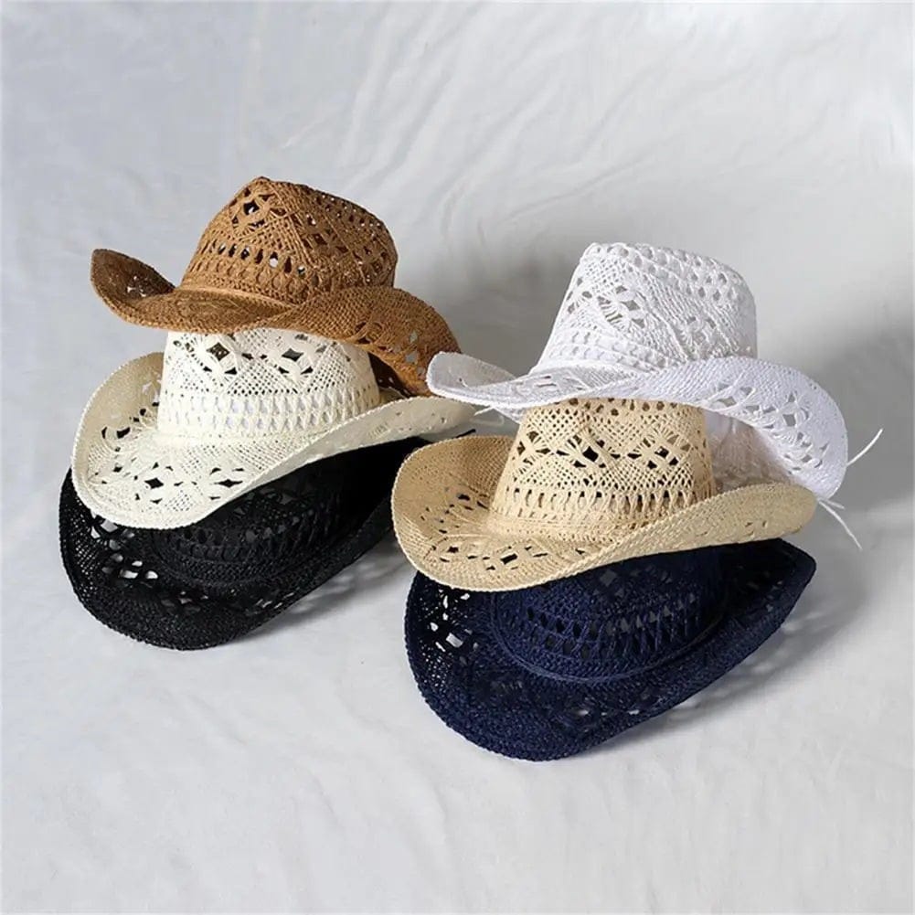 Le Comptoir du Chapeau Chapeau Cowboy Paille Ajourée