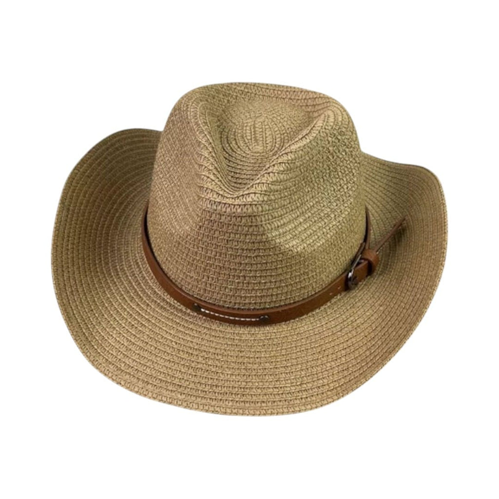 Le Comptoir du Chapeau Marron Chapeau Cowboy Paille Anti-Soleil