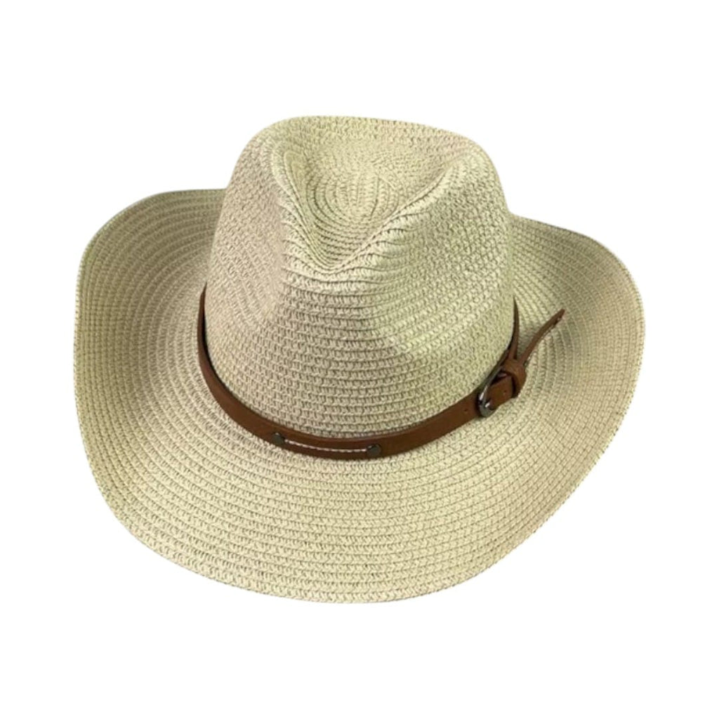 Le Comptoir du Chapeau Beige Chapeau Cowboy Paille Anti-Soleil