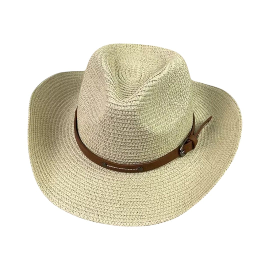 Le Comptoir du Chapeau Beige Chapeau Cowboy Paille Anti-Soleil