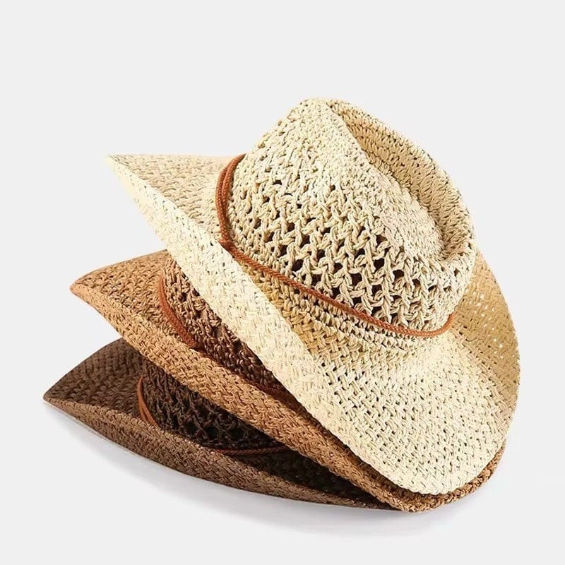 Le Comptoir du Chapeau Chapeau Cowboy Paille Pliable
