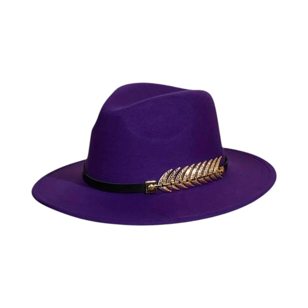 Le Comptoir du Chapeau Violet Chapeau Cowboy Plante Or