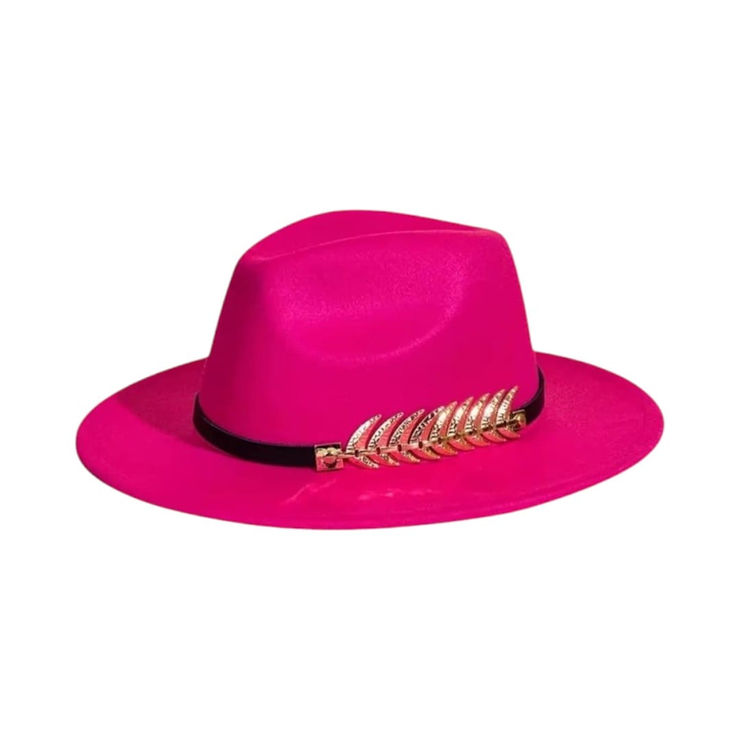 Le Comptoir du Chapeau Rose Bonbon Chapeau Cowboy Plante Or