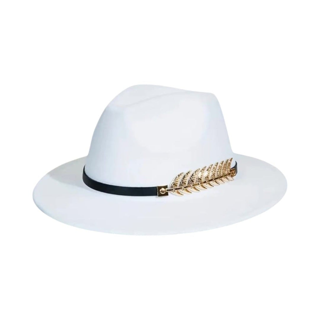 Le Comptoir du Chapeau Blanc Chapeau Cowboy Plante Or