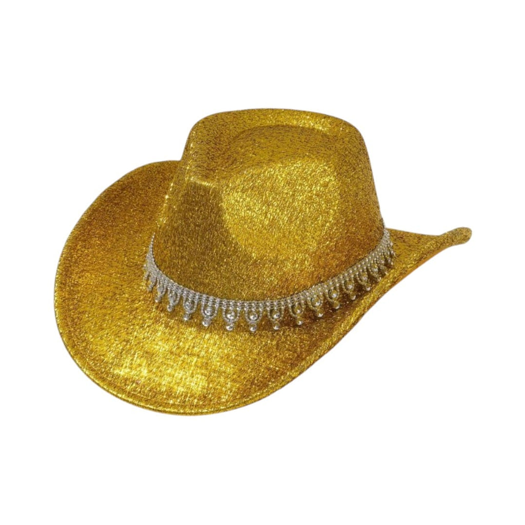 Le Comptoir du Chapeau Or Chapeau Cowboy Strass