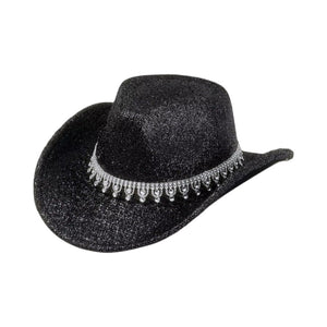 Le Comptoir du Chapeau Noir Chapeau Cowboy Strass