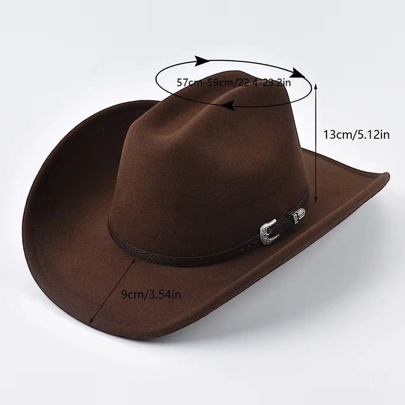 Le Comptoir du Chapeau Chapeau Cowboy Vintage Large Bord