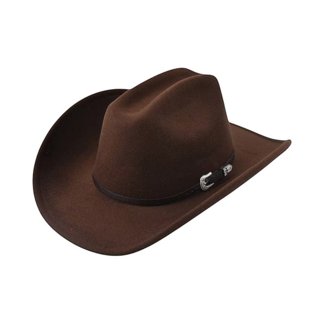 Le Comptoir du Chapeau Marron Chapeau Cowboy Vintage Large Bord