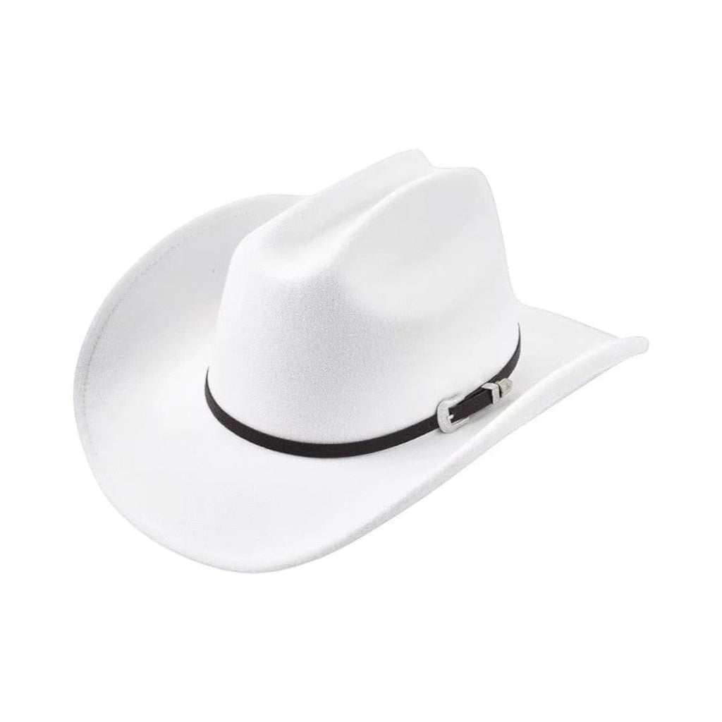 Le Comptoir du Chapeau Blanc Chapeau Cowboy Vintage Large Bord