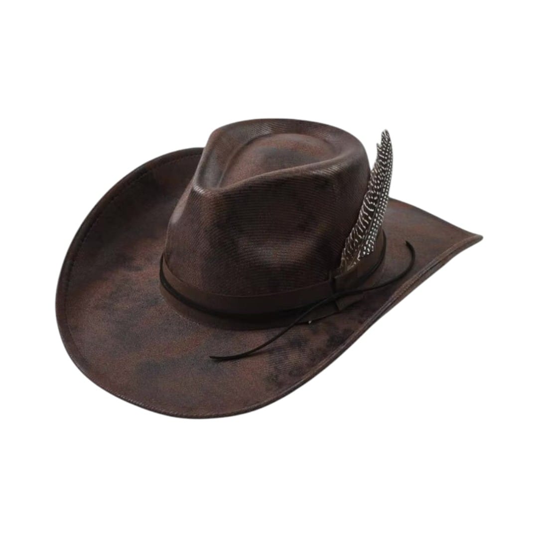 Le Comptoir du Chapeau Café Chapeau Cowboy Vintage Plume