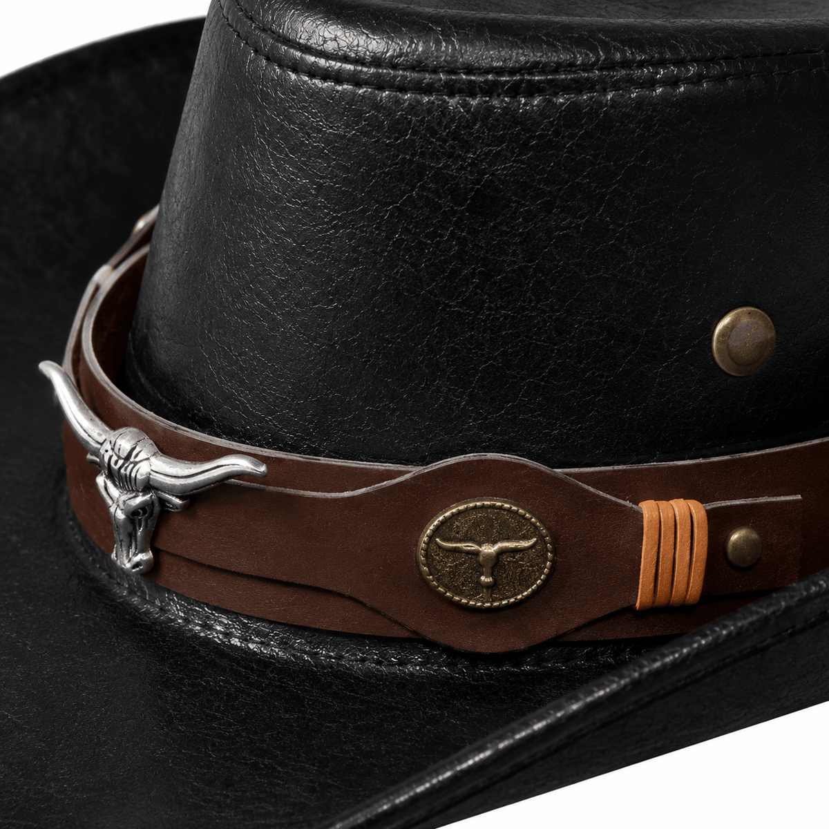 Le Comptoir du Chapeau Chapeau Cowboy Vintage Similicuir
