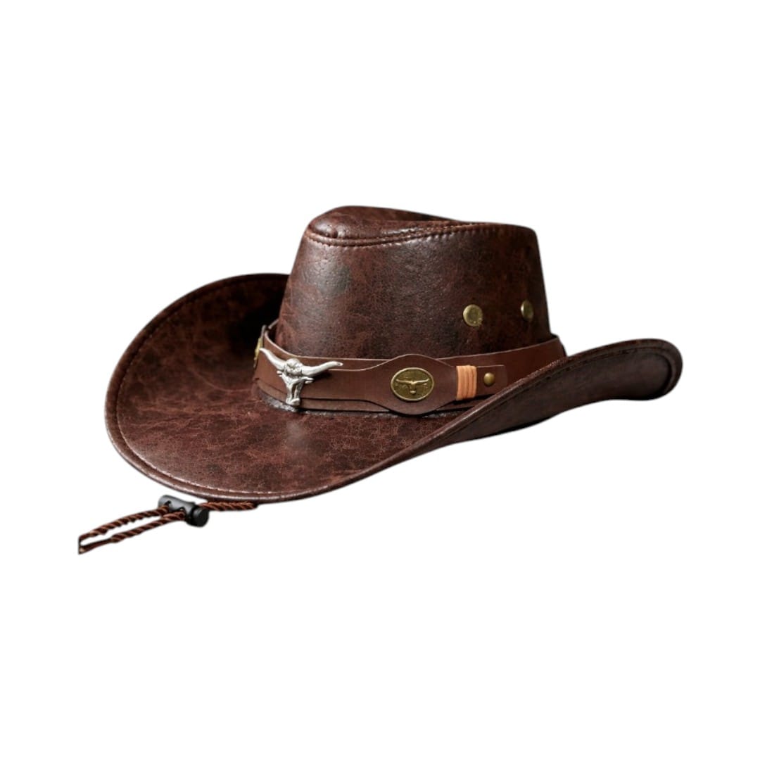 Le Comptoir du Chapeau Café Chapeau Cowboy Vintage Similicuir