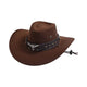 Le Comptoir du Chapeau Marron Chapeau Cowboy Vintage Suédine Large Bord