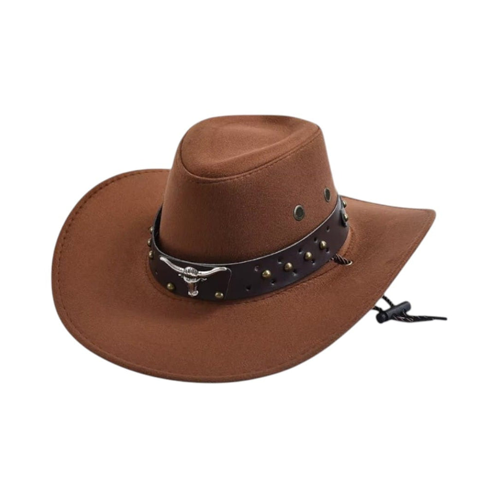 Le Comptoir du Chapeau Café Chapeau Cowboy Vintage Suédine Large Bord