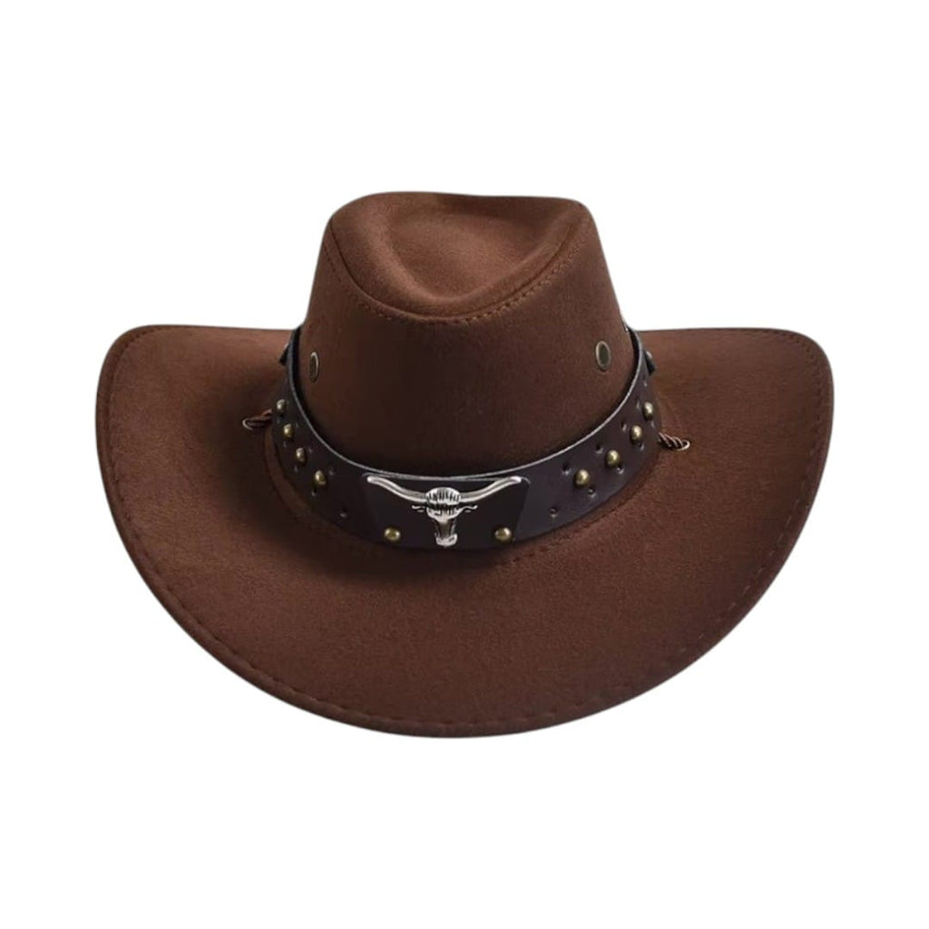 Le Comptoir du Chapeau Chapeau Cowboy Vintage Suédine Large Bord