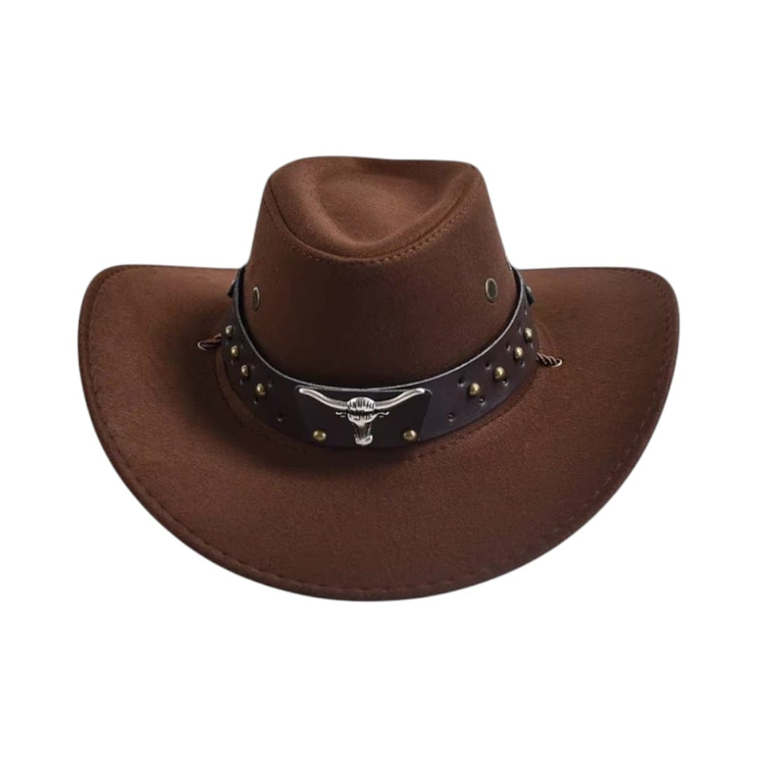 Le Comptoir du Chapeau Chapeau Cowboy Vintage Suédine Large Bord