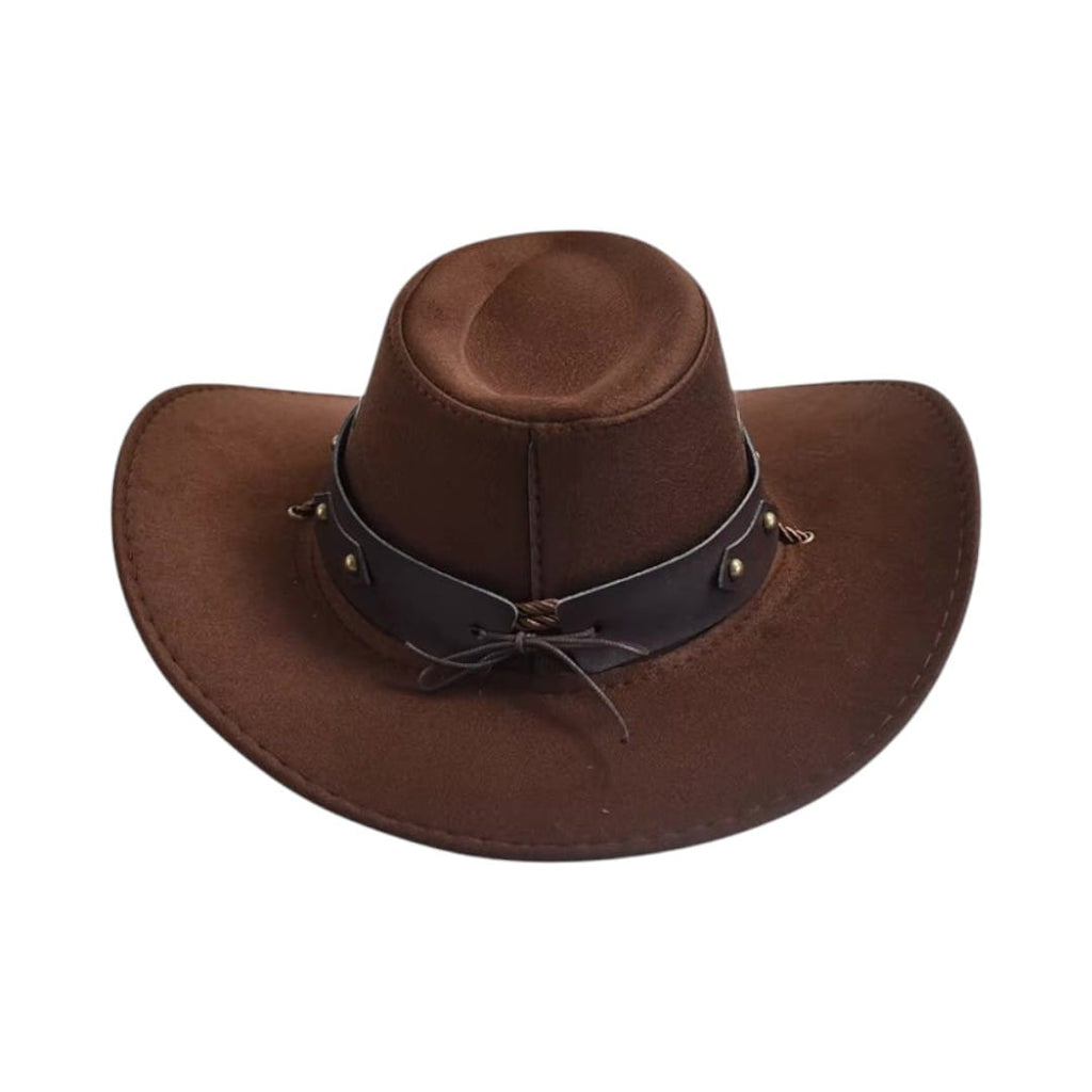 Le Comptoir du Chapeau Chapeau Cowboy Vintage Suédine Large Bord