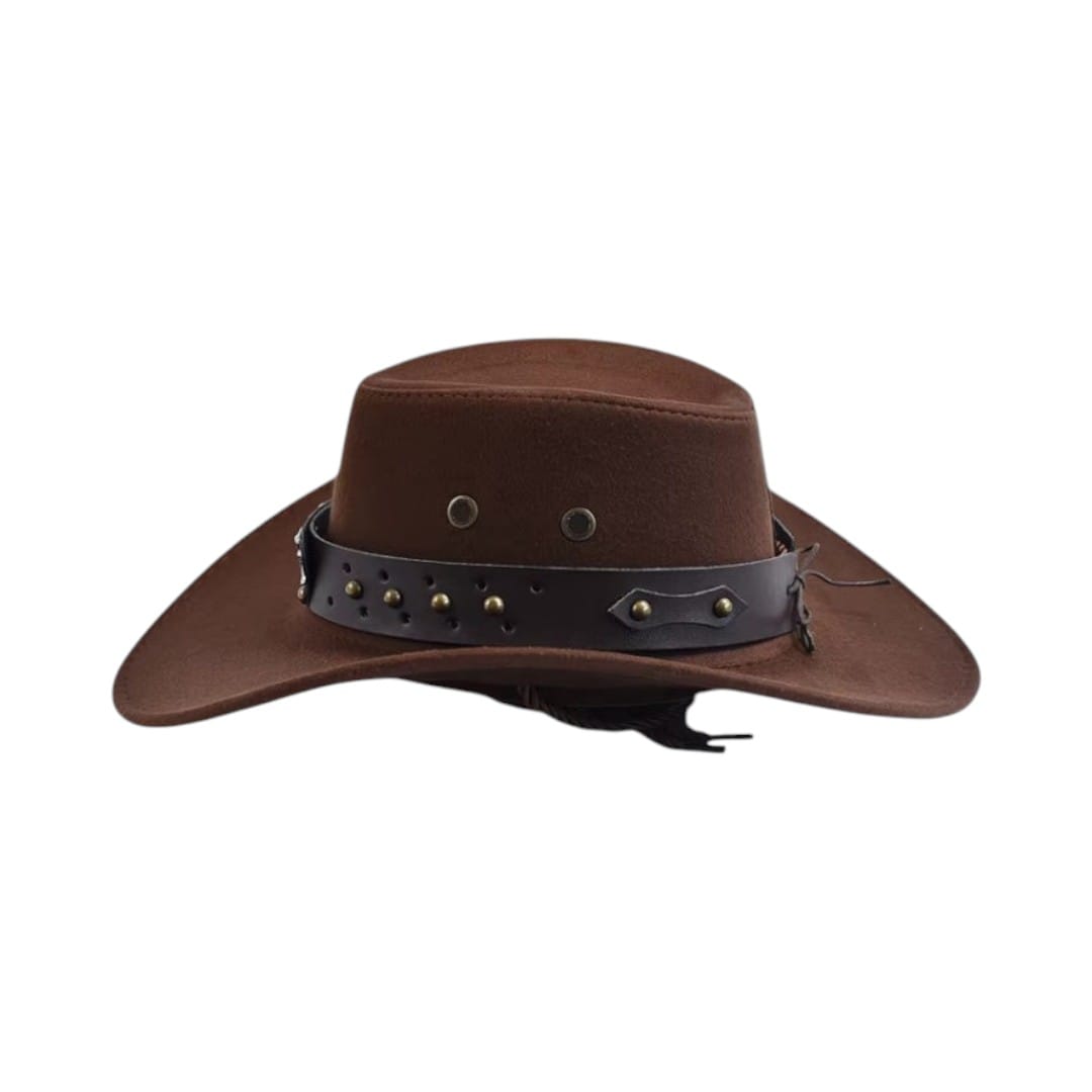 Le Comptoir du Chapeau Chapeau Cowboy Vintage Suédine Large Bord