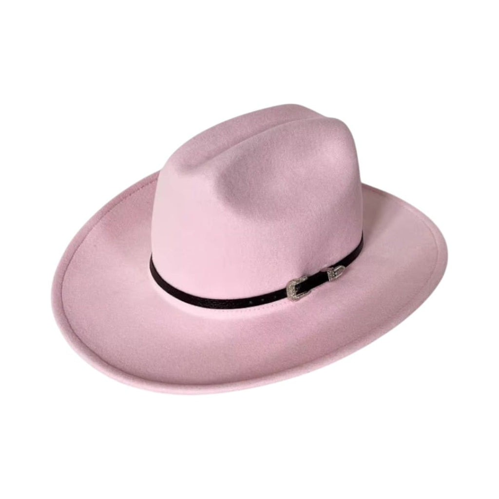 Le Comptoir du Chapeau Rose Chapeau Cowboy Western Vintage Large Bord